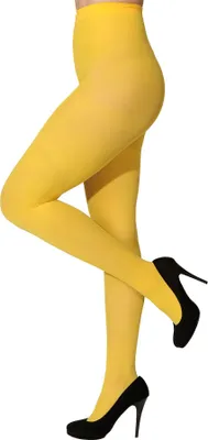 Produktbild von Strumpfhose gelb blickdicht für Damen & Kinder