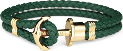 Produktbild von PH-PH-L-G-G-M, PH-PH-L-G-G-L, PH-PH-L-G-G-XL, PH-PH-L-G-G-XXL, PH-PH-L-G-G-XXXL Lederarmband Phrep Anker PH-PH-L-G-G Paul Hewitt