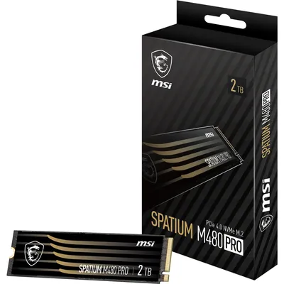 Produktbild von MSI Spatium M480 PRO PCIE 4.0 NVME M.2 2TB Internes Solid State Drive PCI Express 4.0 3D NAND