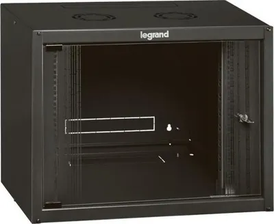 Zdjęcie produktu dla Legrand Linkeo fix 19", Szafa wisząca, 9U, 27 kg, Czarny