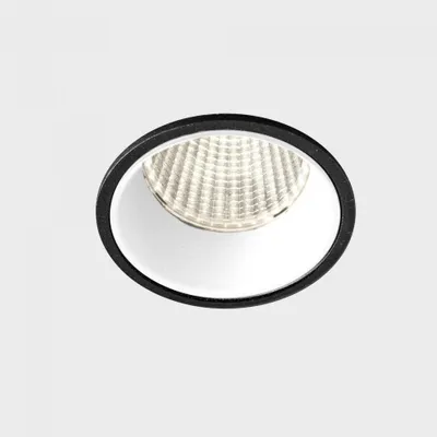 Produktbild von KOHL LIGHTING VERSUS Einbauleuchte mit Rahmendurchmesser 80 mm, schwarz-weiß, 38°, 15 W, CRI 80, 3000 K, PUSH