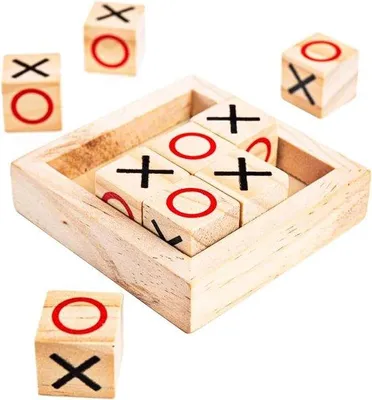 Produktbild von Holz-Noughts-Und-Crosses-Spiel für Familien mit Reise-Spielen