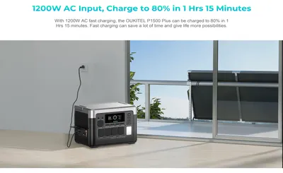 Productafbeelding van Draagbare Powerstation 1500 W - 1536 Wh Capaciteit - LiFePO4 Batterij