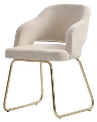 Productafbeelding van Eetkamerstoel, comfortabel, lichtgrijs, fauteuil, stoffen bekleding, losse stoel, set van 6