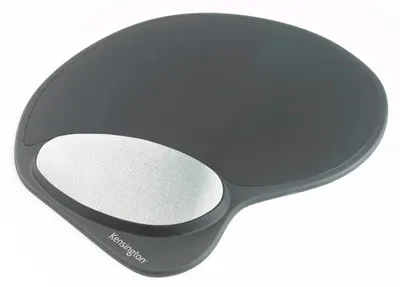 Produktbild von Gel-Mauspad mit Handgelenkauflage, ergonomisches Design, 207 x 25 x 248 mm, schwarz/grau