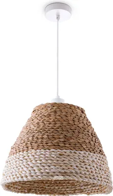 Produktbild von Pendelleuchte Esstischlampe Esszimmer Korb Optik 1,5m Textilkabel Rustikal Boho