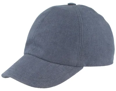 Productafbeelding van Effen baseballpet van 100% linnen van Hut-Breiter, blauw, maat 55/S
