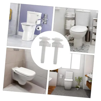 Produktbild von Befestigungsschrauben für Toilettensitze aus Kunststoff, 4 Stück, universelles WC-Sitz-Zubehör, langlebig und einfach zu montieren