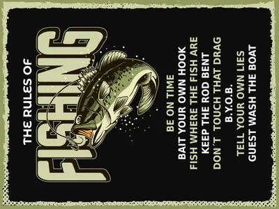 Produktbild von vianmo Blechschild 40x30 cm the rules of fishing