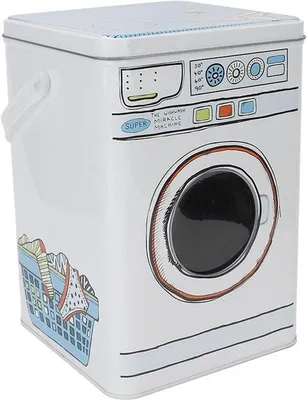 Image de Boîte à lessive en métal avec couvercle