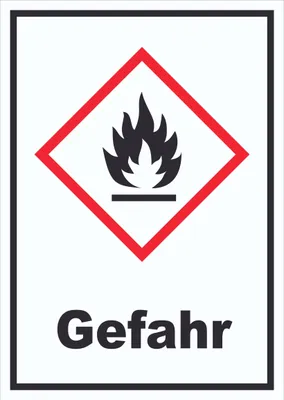 Produktbild von Schild Entzündbare Stoffe Gefahr Flamme hochkant A4 (210x297mm)