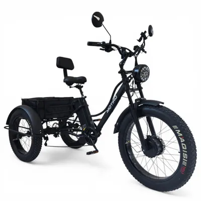 Zdjęcie produktu dla Rower elektryczny trójkołowy Fat E-Bike, rower transportowy, elektryczny trójkołowiec 48 V 15 Ah z hamulcami tarczowymi, rower elektryczny, elektryczny rower transportowy o nośności 150 kg