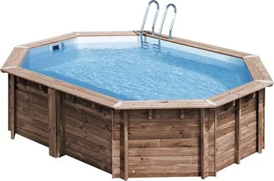 Produktbild von Aufstellpool Holzpool-Set Gre oval 535x335x130 cm inkl. Sandfilteranlage, Skimmer, Leiter, Filtersand & Bodenschutzvlies Holz