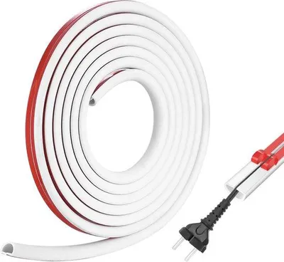 Obrázek produktu pro Flexibilní ochrana kabelů, 3 m, bílá, půlkruhová, samolepicí