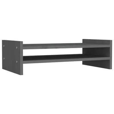 Obrázek produktu pro vidaXL Stojan na monitor šedý 50x27x15 cm z masivního borovicového dřeva
