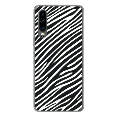 Produktbild von MuchoWow® Handyhülle Schutzhülle Hülle für Huawei P30 Tiermuster - Zebra - Schwarz Silikon Softcase Handy Hülle - Kartenbesitzer