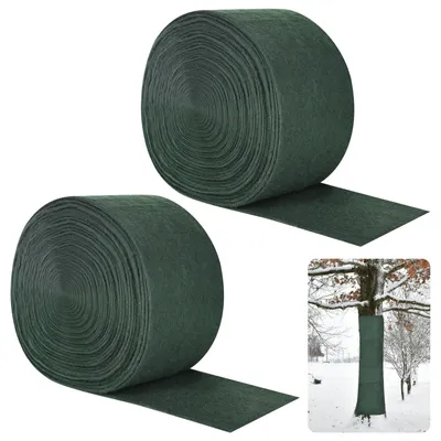 Productafbeelding van 2 rollen beschermband voor bomen, winterbestendige plantbeschermingsband, 12 cm x 15 m, plantbeschermingsband tegen vorst en vocht, houdt planten warm, plantbescherming