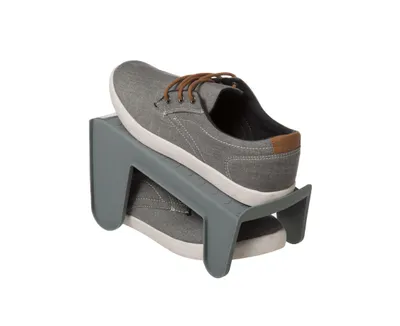 Productafbeelding van 5FIVE: Eenvoudige organizers, 5 stuks, gemaakt van grijs plastic, afmetingen: 12,5 cm x 25 cm x 14 cm