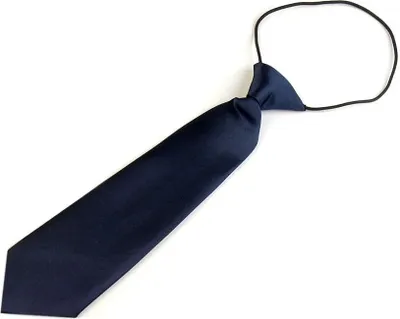 Image de Cravate pour enfants Cravate pour garçons En soie Pré-nouée Élastique Bleu Taille unique Diademita