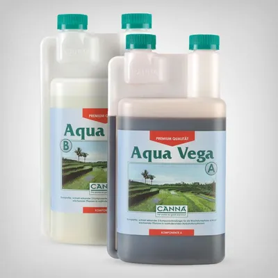 Produktbild von Canna Aqua Vega A & B Wachstumsdünger 2x1L | Optimal für starke Pflanzen und reiche Blüte in Hydrosystemen