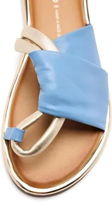 Immagine prodotto di Sandali da donna Gioseppo blu, piatti, in pelle, comodi, modello WHATELY 74308-P-Blue