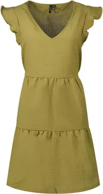 Image de Vero Moda Kita Robe midi sans manches vert L Vert L'homme
