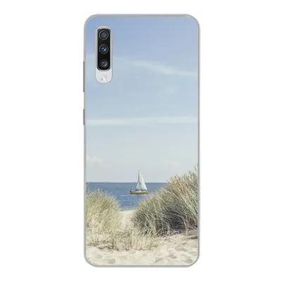 Produktbild von MuchoWow® Handyhülle Schutzhülle Hülle für Samsung Galaxy A70 Nordsee - Dünen - Boot Silikon Softcase Handy Hülle - Schutzhaube