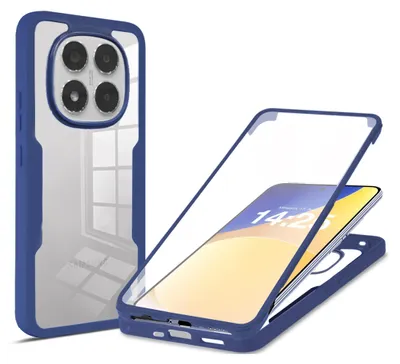 Produktbild von 360 Grad Rundum Schutz Handyhülle für Xiaomi Redmi Note 14 Pro 5G / Pro+ 5G Full Cover Vollschutz Case Farbe: Blau