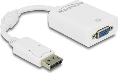 Productafbeelding van DELOCK DisplayPort adapter, DP naar D-Sub15 (VGA), wit