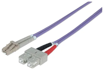 Immagine prodotto di Intellinet 750936 Cavo di collegamento in fibra ottica INTELLINET LC/SC 3 m Multimodale OM4 viola