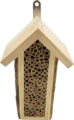 Produktbild von Famanu Insektenhotel für wilde Bienen - 27 x 15,5 x 9 cm - Holz/Bambus Natur