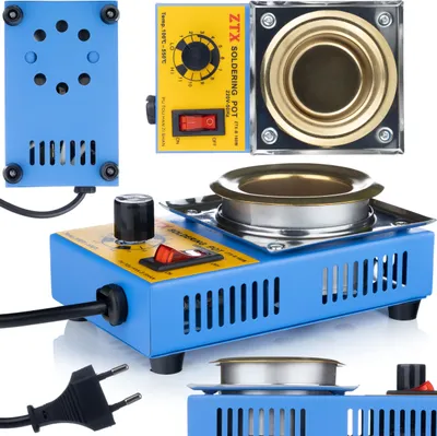 Obrázok produktu pre Rosfix 21-B 160W Pot – Nerezový Spájkovací Kúpeľ, 50 mm, 500 g, 100 – 550 °C, Regulácia Teploty | Spájkovanie, Odstraňovanie Náterov, Dielňa