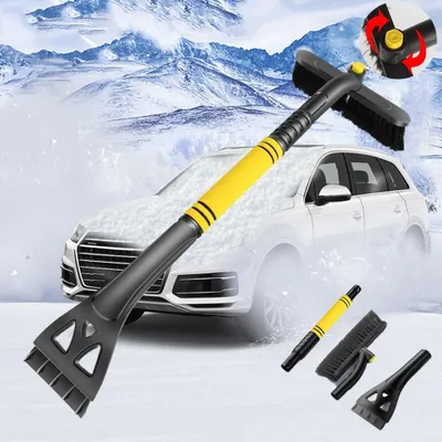 Image de Racloir à glace pour voiture avec poignée télescopique