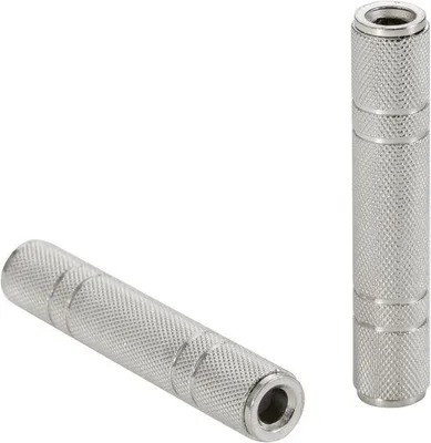 Image de 2 adaptateurs jack 635 mm femelle-femelle, rallonge stéréo/mono 1/4"