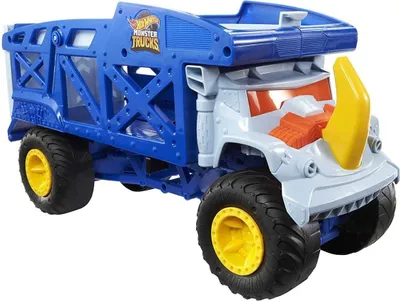 Produktbild von Mattel HFB13 - Hot Wheels - Monster Trucks - Nashorn-Transporter für Monstertrucks