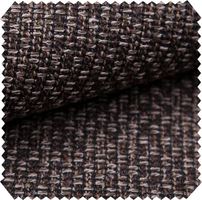 Produktbild von novely® MALBORN - Melierter Möbelstoff - Grob Gewebter Polsterstoff - Pflegeleichte Meterware 1lfm - Farbe: 02 Schwarz Braun