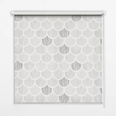 Produktbild von Seitenzug-Rollo Fensterrollo Jalousie - Lichtdurchlässig Springrollos - 90x240 cm - Graue Schuppen