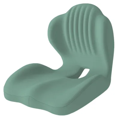Produktbild von Sitzkissen aus Memory-Schaum mit ergonomischer Lendenwirbelstütze und weicher, stressentlastender L-förmiger Stuhlpolsterung
