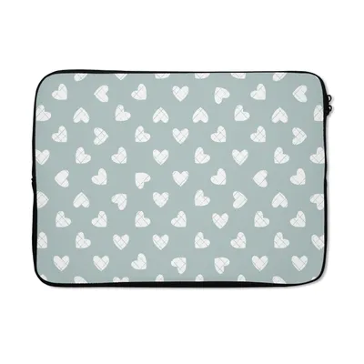 Produktbild von MuchoWow® Laptop Hülle 14 ZollGrün - Gestaltung - Geometrie - Muster Laptoptasche - Laptoptasche - Stoßsicher - Schutzhaube