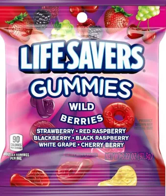 Productafbeelding van Lifesavers Gummibeertjes, wilde bessen smaak, 91,3g