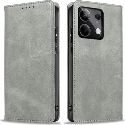 Produktbild von Handyhülle für Xiaomi Redmi Note 13 5G Kunstleder Flip Cover Hülle Handytasche Case Kartenfach Farbe: Grau