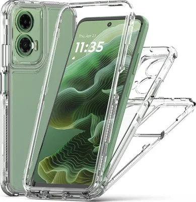 Produktbild von Transparente Handyhülle für Motorola Moto G35 Stoßfeste TPU und PC Hybrid Klar Hülle