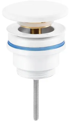 Obrázek produktu pro sklokeramikaO - Umyvadlová výpusť - 5/4“ click-clack - univerzální - keramická zátka - bílá matná