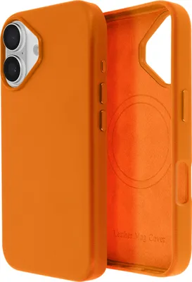 Produktbild von Avizar, MagSafe Schutzhülle für iPhone 16 Plus aus hochwertigem Kunstleder, Orange