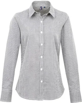 Image de Premier Workwear Women's Microcheck (Vichy) Chemise à manches longues en coton
