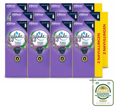 Immagine prodotto di 12 ricariche Glade Touch & Fresh – Lavanda e Aloe lenitive – 10 ml – Confezione risparmio – 12 pezzi