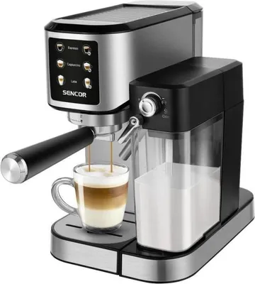 Image de Machine à Expresso Sencor SES 4910SS, Semi-Automatique, 20 Bars, Réservoir 1L