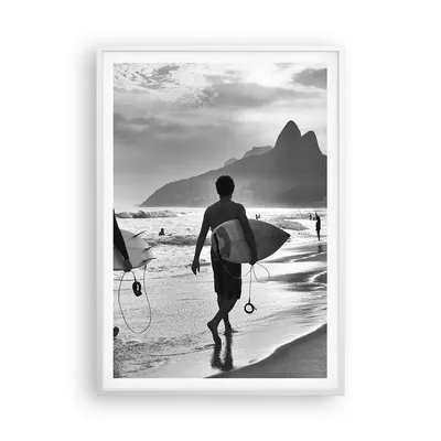 Produktbild von Gerahmtes Poster - Weißer Rahmen - Meer Welle Surfen - 70x100 cm - Wand Bild - Wanddeko - Wandbilder - Kunstposter - Wandposter - Bilderrahmen - Bilder - Kunstdruck - Wandbild - P2WPA70x100-3745