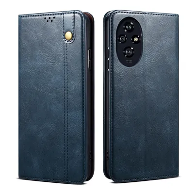 Image de Etui pour Honor 200 étui en cuir avec fonction stand bleu