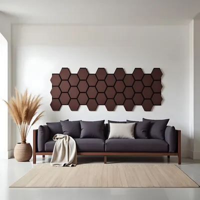 Obrázek produktu pro Homestyle4u akustické panely 4 kusy hnědé ořechové dřevo zvuková izolace